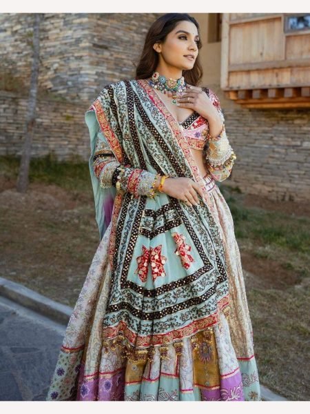 Trending Design Muslin Cotton Mirror Work Lehenga Choli Navratri Lehnega Choli