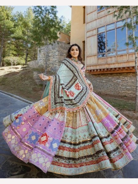 Trending Design Muslin Cotton Mirror Work Lehenga Choli Navratri Lehnega Choli