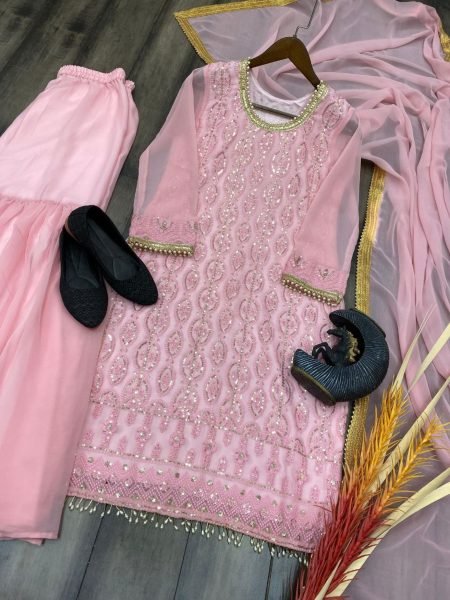 Trending Georgette Embroidery Work Ready To Wear Suits  Ready To Wear Collection