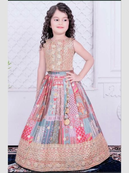 Trending Sequence Embroidered Fully Stitched Kids Lehenga Choli  Girls Wear
