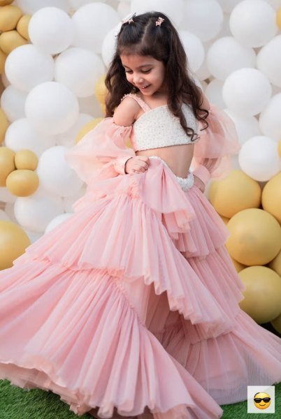 Trending Sequins Embroidered with Beautiful Pink lehanga Stitched Lahenga -Blouse with Dupatta For Baby Girl Girls Wear