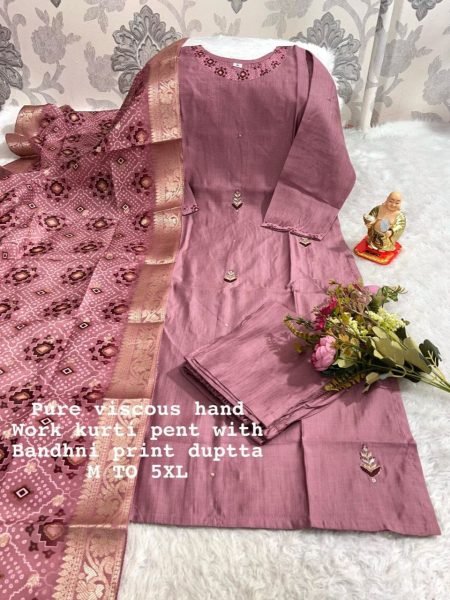 Trending Women 3 Piece Kurti Set Summer Collection 