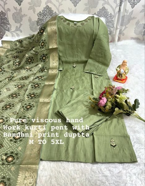 Trending Women 3 Piece Kurti Set Summer Collection 3 Piece Kurti Set