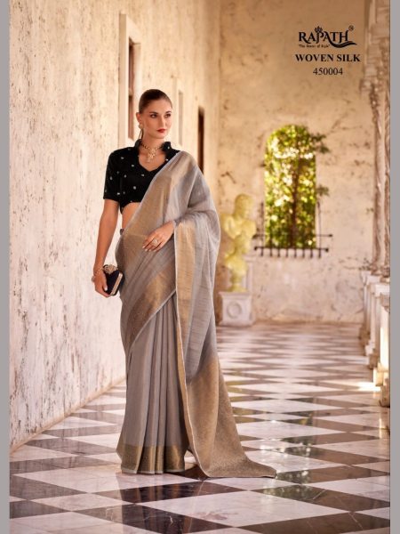 Trendy Designer Tissue Linen Saree With Zari Weaving  Designer Wedding Sarees Wholesale