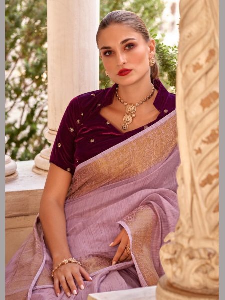 Trendy Designer Tissue Linen Saree With Zari Weaving  Designer Wedding Sarees Wholesale