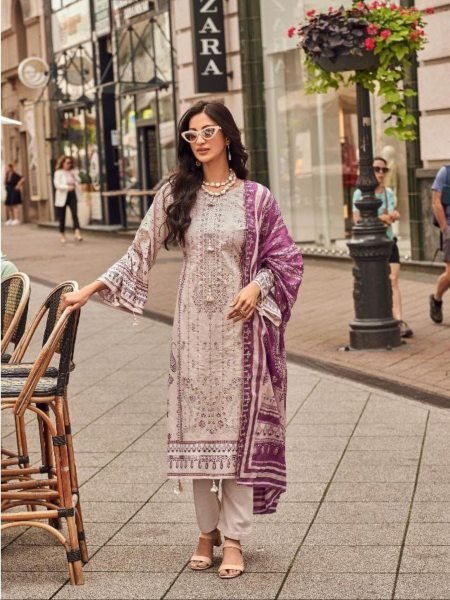 Trendy Pakistani Print Suits Jihan Bin Saeed Cotton Suits Affordable for Resellers 