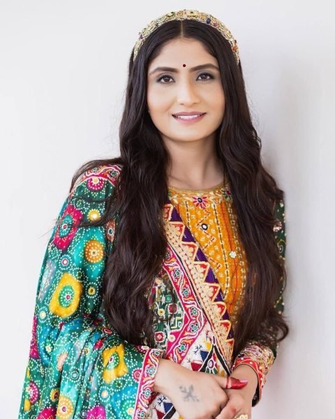 Tussar Silk Gujarati Garba Navratri Lehenga Chaniya Choli Navratri Lehnega Choli