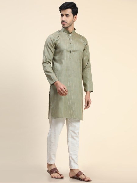 Two Tone Cotton  With Zari Lining  Mens Kurta Payjama Collection  Kurta Pajama Wholesale