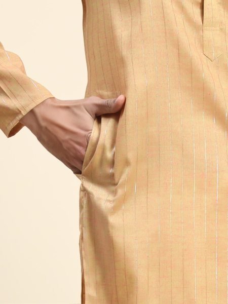 Two Tone Cotton  With Zari Lining  Mens Kurta Payjama Collection  Kurta Pajama Wholesale