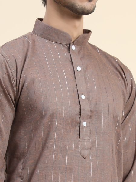 Two Tone Cotton  With Zari Lining  Mens Kurta Payjama Collection  Kurta Pajama Wholesale
