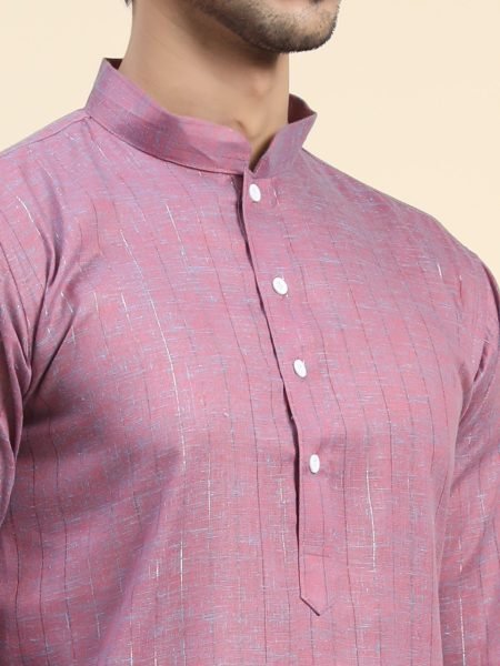 Two Tone Cotton  With Zari Lining  Mens Kurta Payjama Collection  Kurta Pajama Wholesale