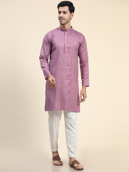 Two Tone Cotton  With Zari Lining  Mens Kurta Payjama Collection  Kurta Pajama Wholesale