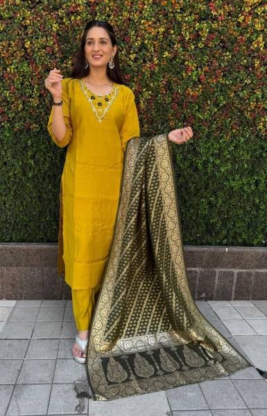 Vibrant Roman Silk Kurti Pant With Dupatta Online At Best Rate 3 Piece Kurti Set