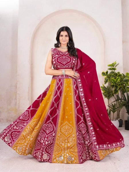Vichitra Silk Designer Lehenga Choli Embroidery Sequin Work Bridal Party Wear Wholesale Offer Now 