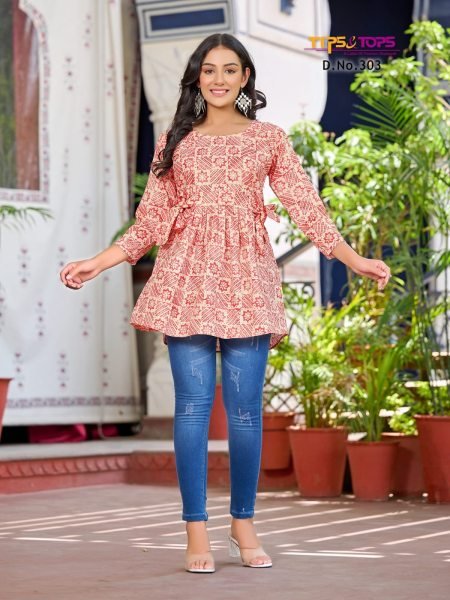 VICTORIA vol 03 Western Short Kurtis 8 pc Full Set Full Set Kurti