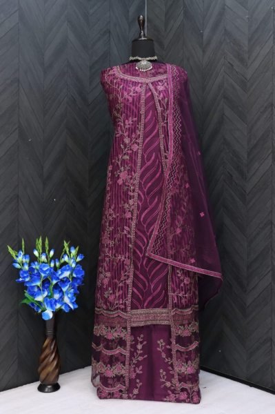 Vipul 5143  Heavy Butterfly Net with Embroidery Codding Work Suit Churidar Salwar Suits Wholesale