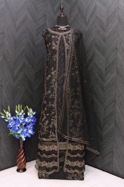 Vipul 5143  Heavy Butterfly Net with Embroidery Codding Work Suit Churidar Salwar Suits Wholesale