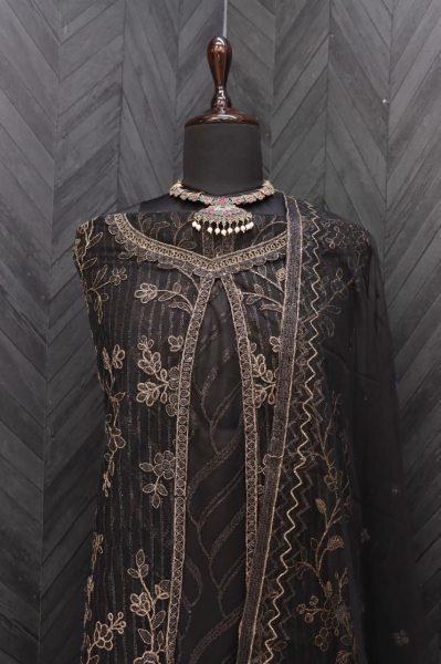 Vipul 5143  Heavy Butterfly Net with Embroidery Codding Work Suit Churidar Salwar Suits Wholesale