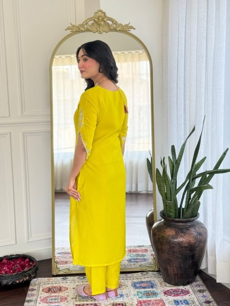 Viscose Chanderi Kurti Set with Chanderi Dupatta Wholesale Ethnic Party Wear Collection  Straight Cut Long Kurtis