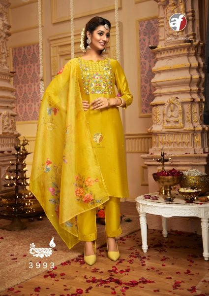 Wedding Ready  Sangeet Vol 6 Designer Viscose Modal Kurti Set with Organza Dupatta Full Set Kurti