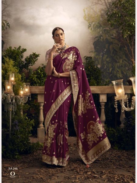 Wedding Special Pure Dola Silk Embroiderd Saree Collection  Designer Wedding Sarees Wholesale