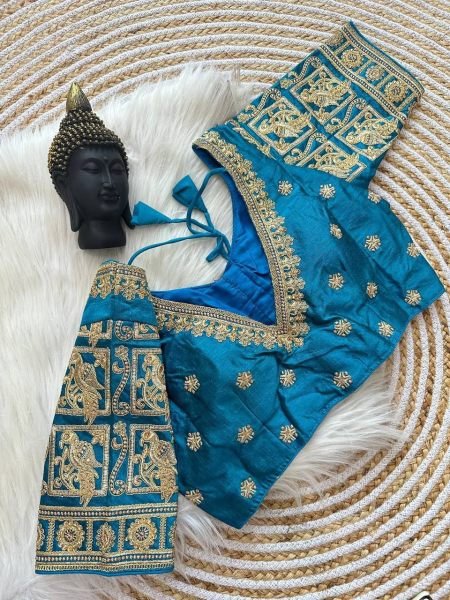 Wedding Special South Hit Design Raw Silk Blouse  Blouse Collection