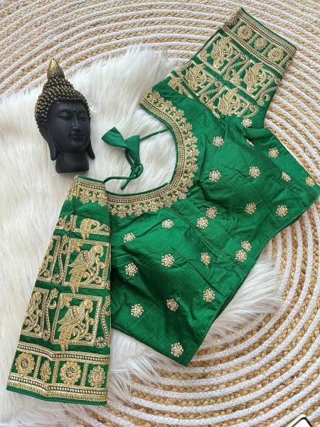 Wedding Special South Hit Design Raw Silk Blouse  Blouse Collection