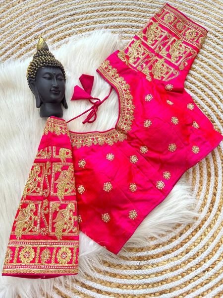 Wedding Special South Hit Design Raw Silk Blouse  Blouse Collection