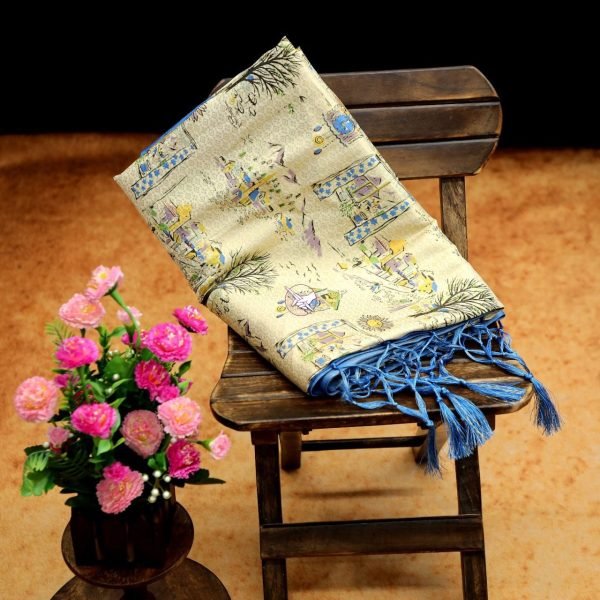 Wedding Wear Fabulous Floral Printed Silk Saree Silk Sarees Wholesale