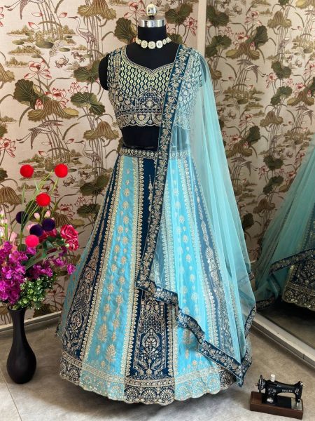 Wedding Wear Faux Georgette Embroidery Work Lehenga Choli  Designer Lehenga Choli