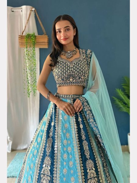 Wedding Wear Faux Georgette Embroidery Work Lehenga Choli  Designer Lehenga Choli