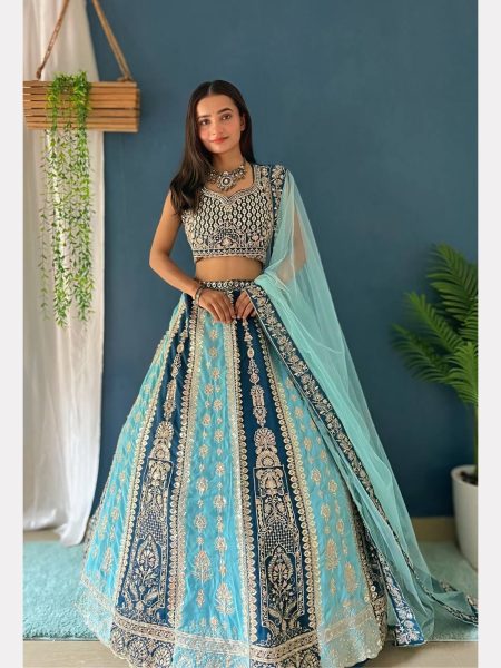 Wedding Wear Faux Georgette Embroidery Work Lehenga Choli  Designer Lehenga Choli