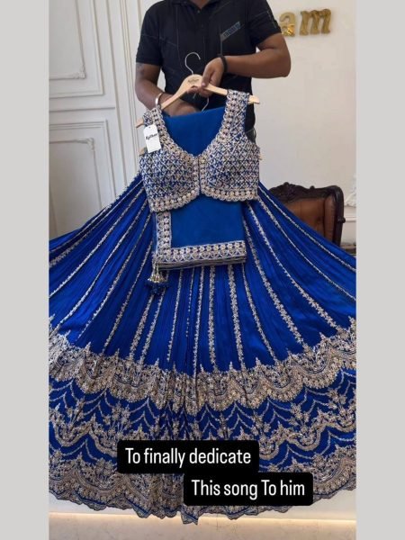Wedding Wear Faux Georgette Sequence Work Lehenga Choli  Designer Lehenga Choli