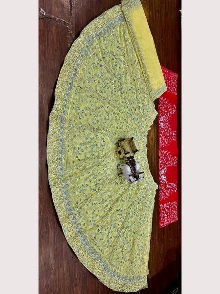 Wedding Wear Faux Georgette Sequence Lehenga Choli  Designer Lehenga Choli