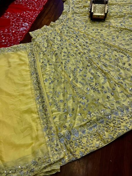 Wedding Wear Faux Georgette Sequence Lehenga Choli  Designer Lehenga Choli