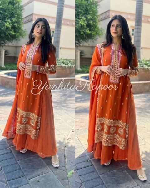 Wedding Wear Heavy Embroidered Palazzo Suit    Ready To Wear Collection