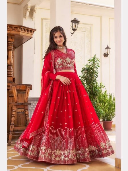 Wedding Wear Heavy Fox Georgette Lehenga Choli  Designer Lehenga Choli