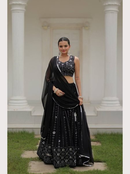 Wedding Wear Heavy Georgette Silk Lehenga Choli  Designer Lehenga Choli