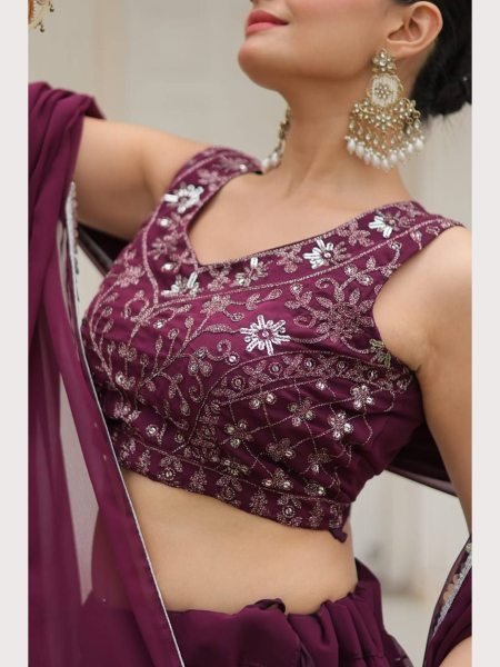Wedding Wear Heavy Georgette Silk Lehenga Choli  Designer Lehenga Choli