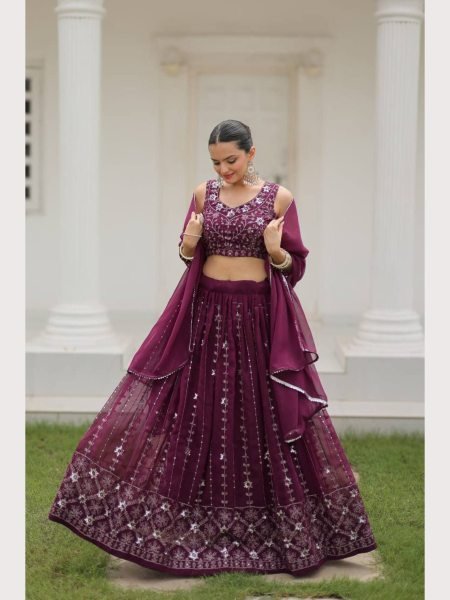 Wedding Wear Heavy Georgette Silk Lehenga Choli  Designer Lehenga Choli