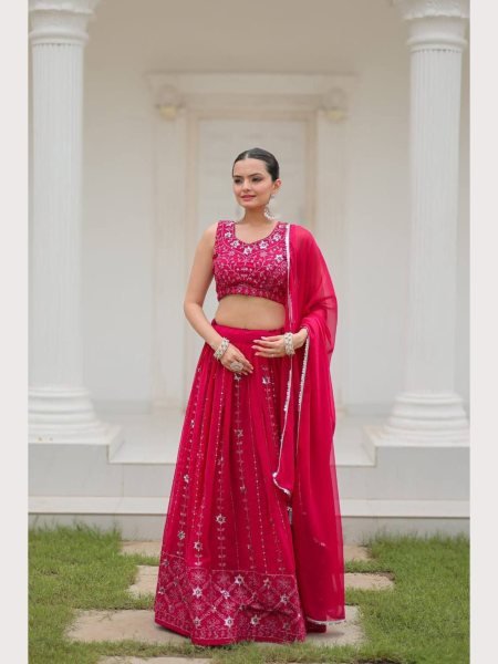 Wedding Wear Heavy Georgette Silk Lehenga Choli  Designer Lehenga Choli