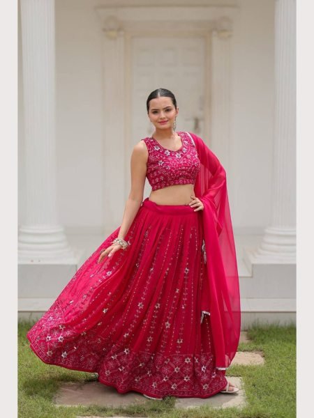 Wedding Wear Heavy Georgette Silk Lehenga Choli  Designer Lehenga Choli