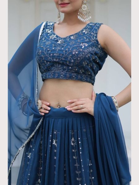 Wedding Wear Heavy Georgette Silk Lehenga Choli  Designer Lehenga Choli