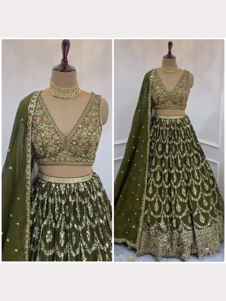 Wedding Wear Heavy Sequence Embroidered Work Lehenga Choli Collection  Designer Lehenga Choli