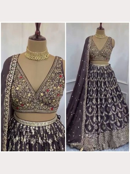 Wedding Wear Heavy Sequence Embroidered Work Lehenga Choli Collection  Designer Lehenga Choli