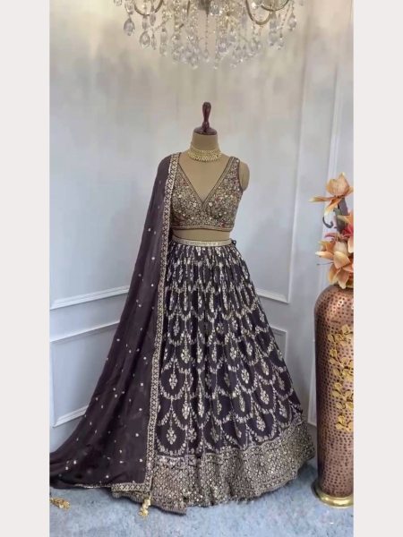 Wedding Wear Heavy Sequence Embroidered Work Lehenga Choli Collection  Designer Lehenga Choli