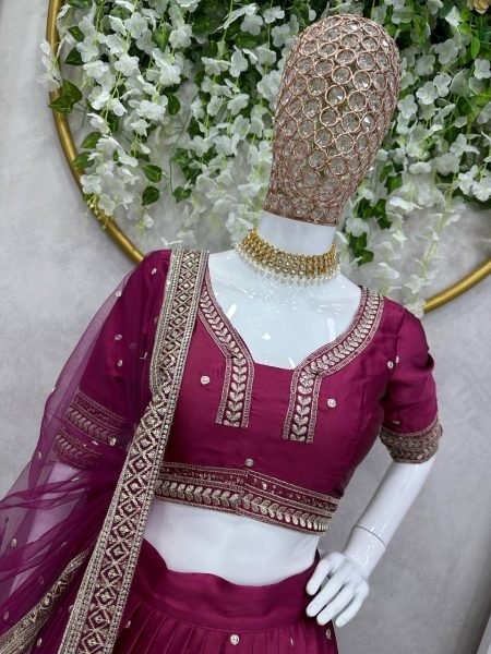 Wedding Wear Japan Satin Sequence Work Lehenga Choli  Designer Lehenga Choli