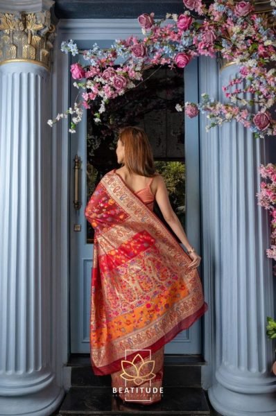 Wedding Wear Kashmiri  Weaving Banarasi Soft Silk Saree  Banarasi Saree Wholesale