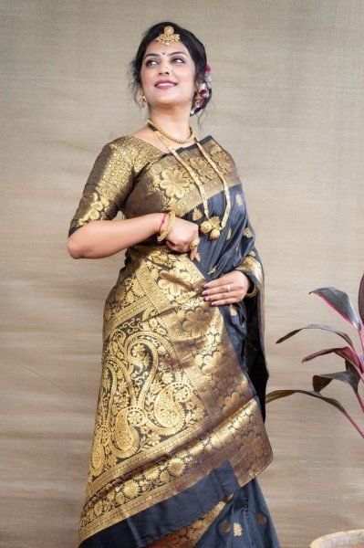 Wedding Wear Lichi Silk Saree  Silk Sarees Wholesale