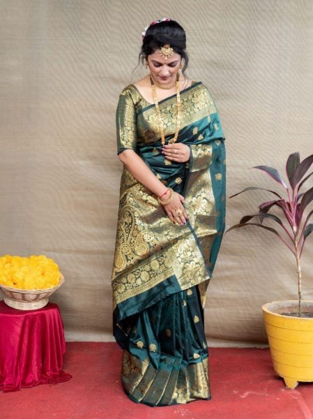 Wedding Wear Lichi Silk Saree  Silk Sarees Wholesale